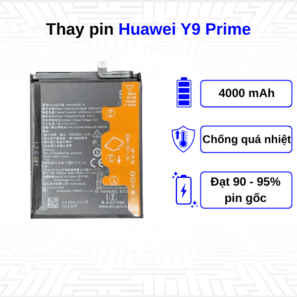 Thay pin điện thoại Huawei Y9 Prime