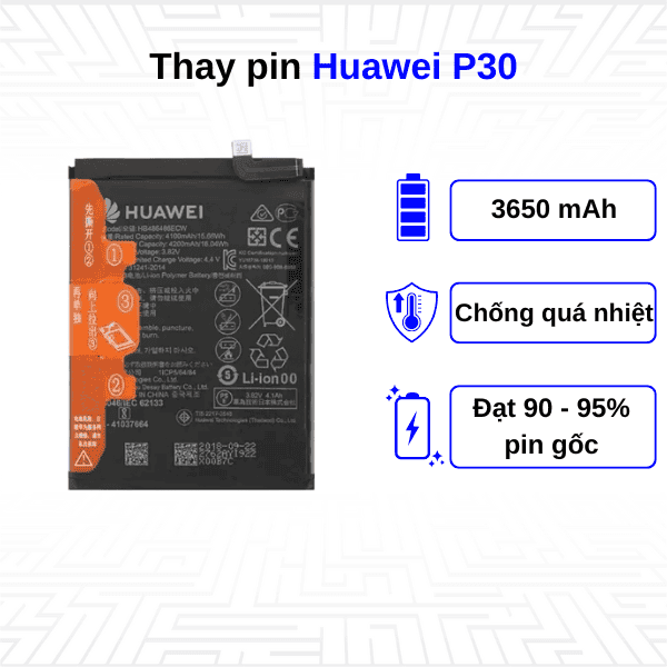 Thay pin điện thoại Huawei P30