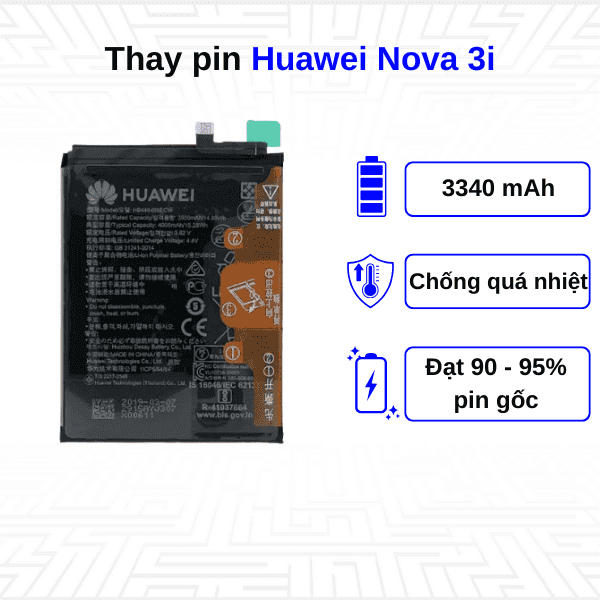 Thay pin điện thoại Huawei Nova 3i