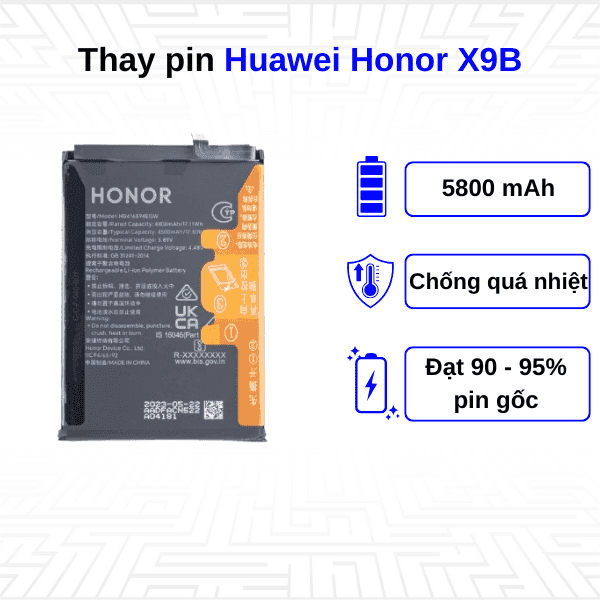 Thay pin điện thoại Huawei Honor X9B