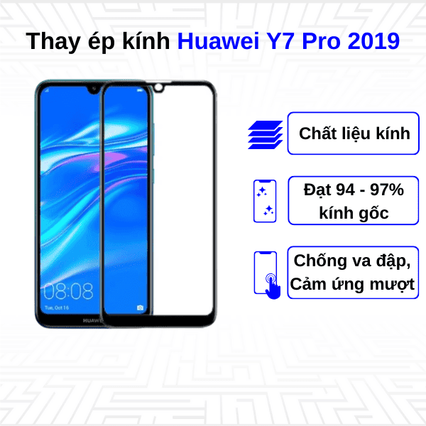 Ép kính màn hình Huawei Y7 Pro 2019