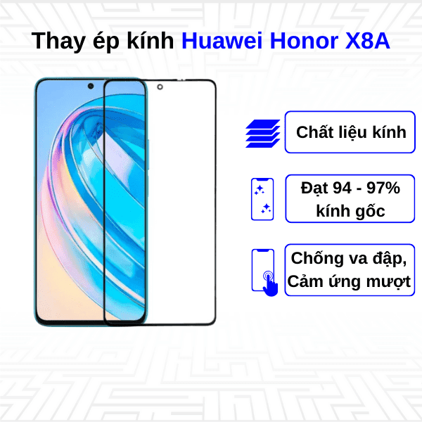Ép kính màn hình Huawei Honor X8A
