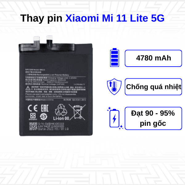 Thay pin điện thoại Xiaomi Mi 11 Lite 5G