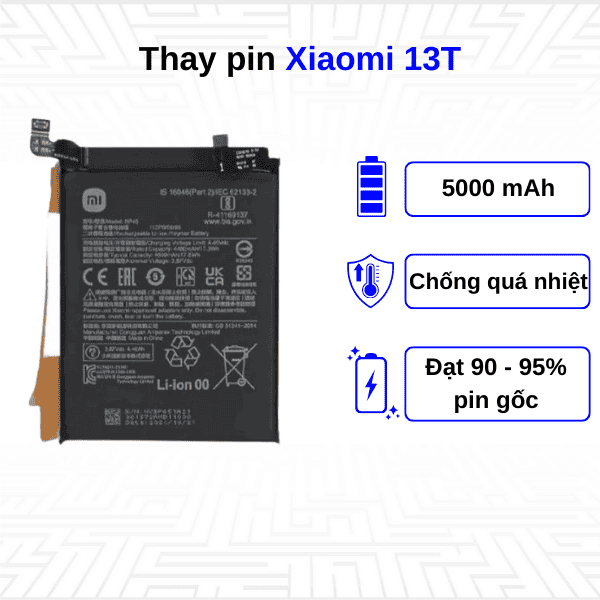 Thay pin điện thoại Xiaomi 13T