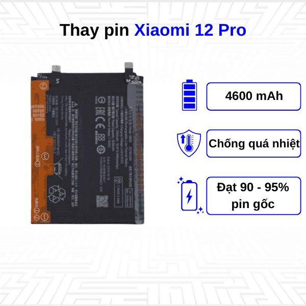 Thay pin điện thoại Xiaomi 12 Pro
