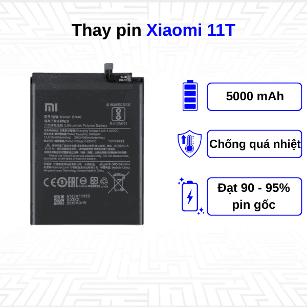 Thay pin điện thoại Xiaomi 11T