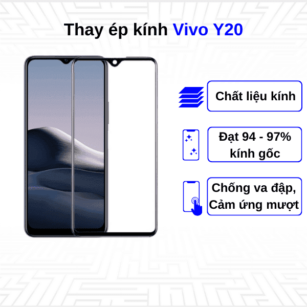Ép kính màn hình Vivo Y20