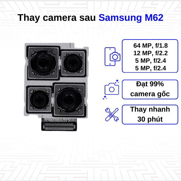 Thay Camera sau Samsung Galaxy M62