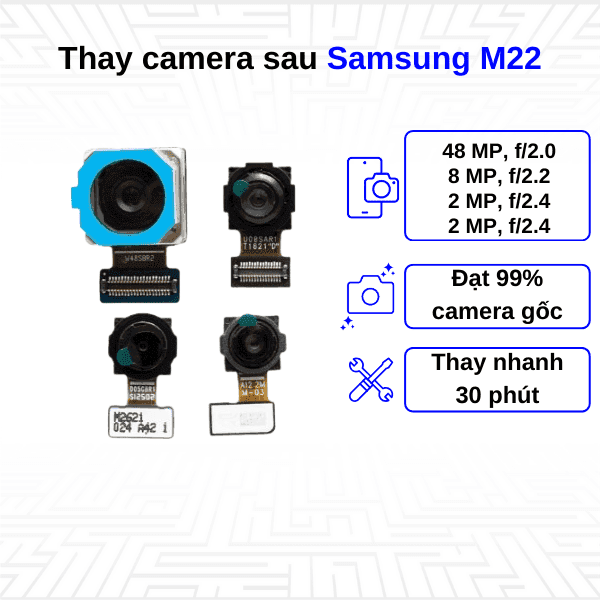 Thay Camera sau Samsung Galaxy M22