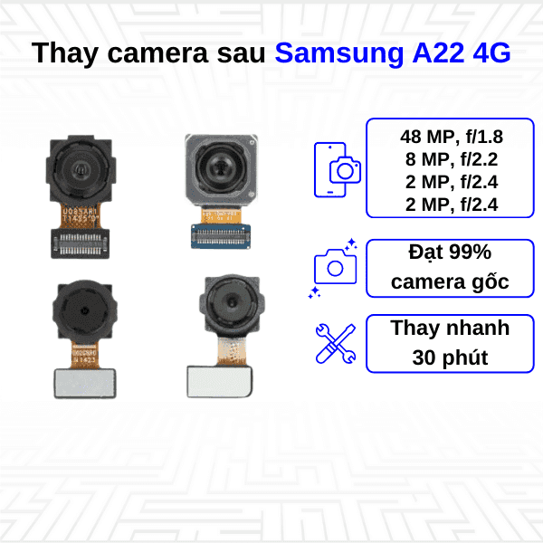 Thay Camera sau Samsung Galaxy A22 4G