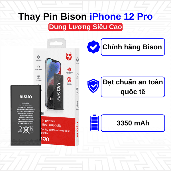 Thay Pin iPhone 12 Pro - Chính Hãng Bison
