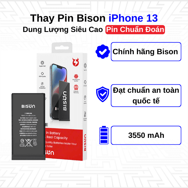 Thay Pin iPhone 13 - Chính Hãng Bison