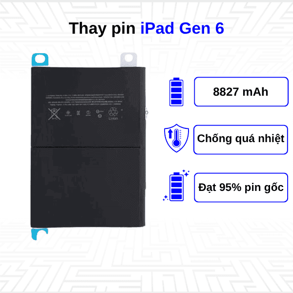 Thay pin iPad Gen 6