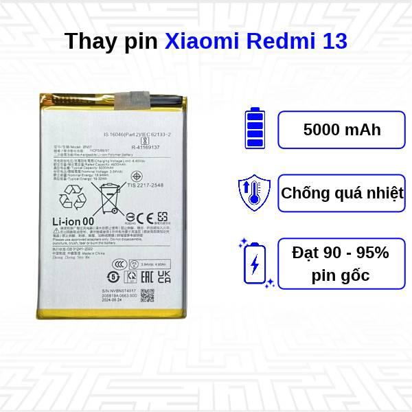 Thay pin điện thoại Xiaomi Redmi 13