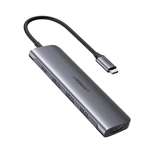 Cổng Chuyển UGREEN 5 IN 1 Type-C To HDMI+PD+3*USB 3.0