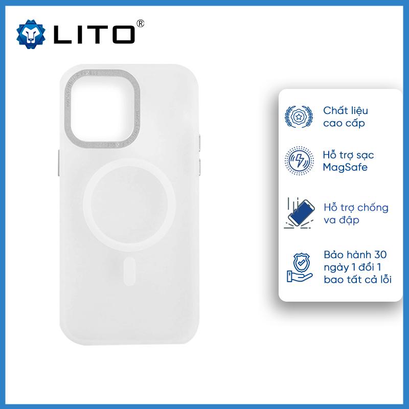 Ốp Lưng Magsafe LITO Nhám Mờ Cho iPhone 13