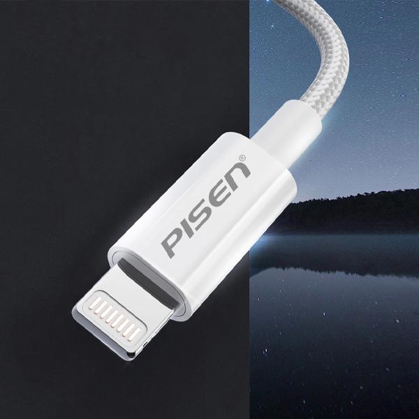 Cáp Sạc Nhanh Pisen Fast ZY Vải dù USB-A to Lightning 2.4A 1m