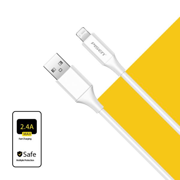 Cáp Sạc Nhanh Pisen USB-A to Lightning 2.4A 1m