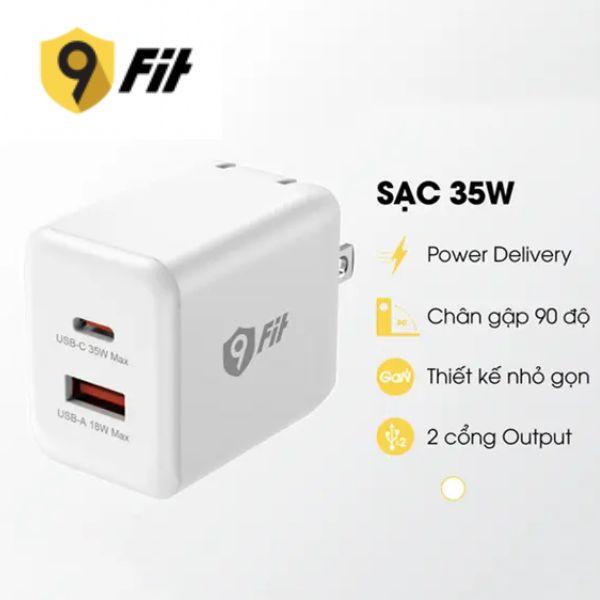 Củ Sạc Nhanh 9Fit PD 35W 1A1C GaN Chính Hãng