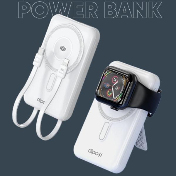 Pin Sạc Dự Phòng DIPOSI DiPow Magnetic 5in1 Digital Display Fast Charge 10000mAh 22.5W PGK-02 Chính Hãng