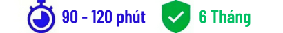 Left: Sửa 90 - 120 phút Bảo hành 6 tháng: (Màn hình Laptop)