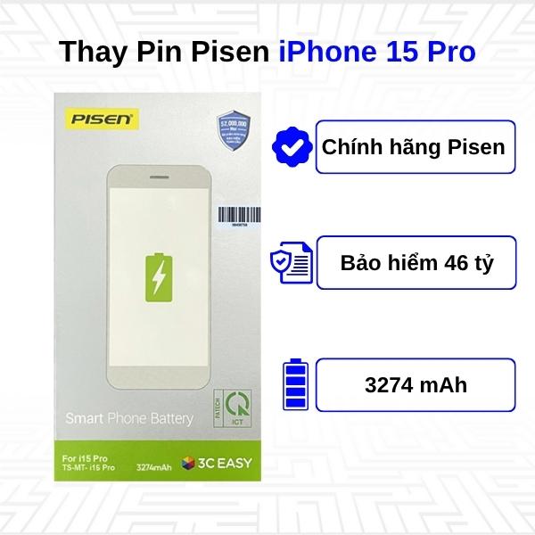 Thay Pin iPhone 15 Pro - Chính Hãng Pisen
