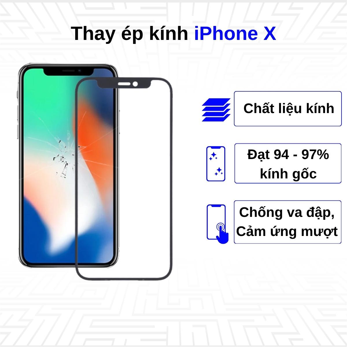 Ép kính iPhone X