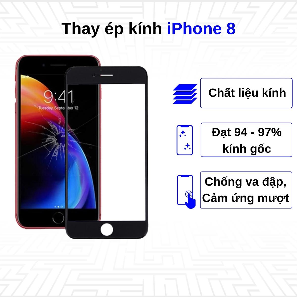 Ép kính iPhone 8
