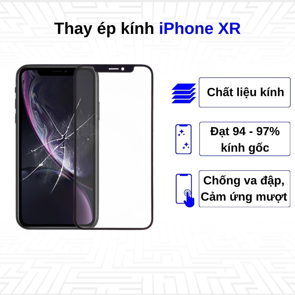 Ép kính iPhone XR