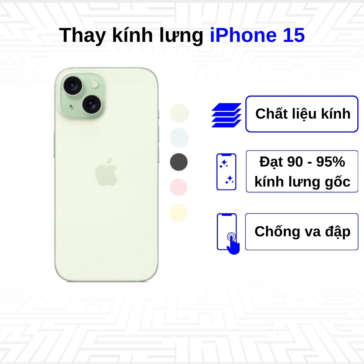 Thay kính lưng iPhone 15