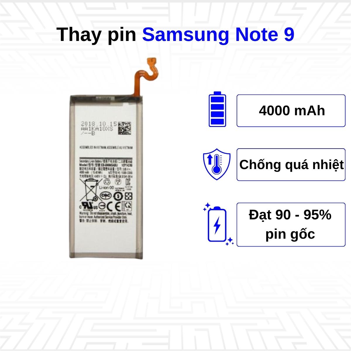 Thay pin điện thoại Samsung Galaxy Note 9