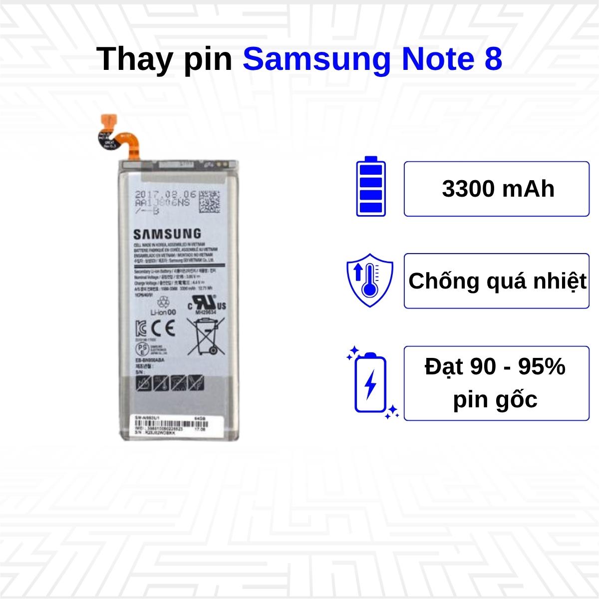 Thay pin điện thoại Samsung Galaxy Note 8