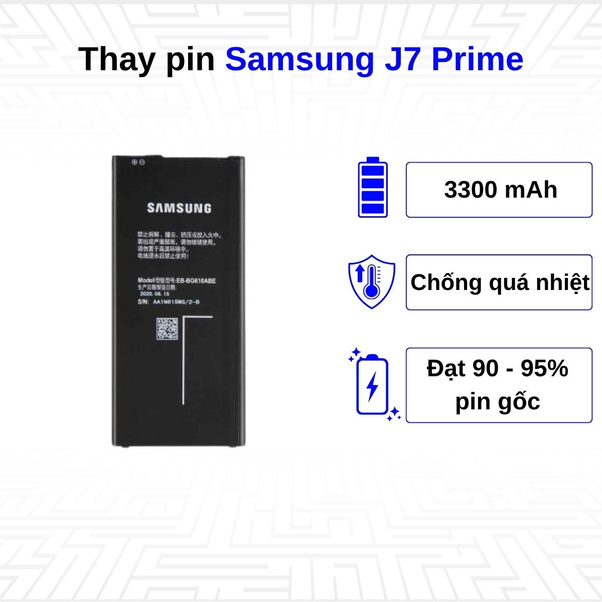 Thay pin điện thoại Samsung Galaxy J7 Prime
