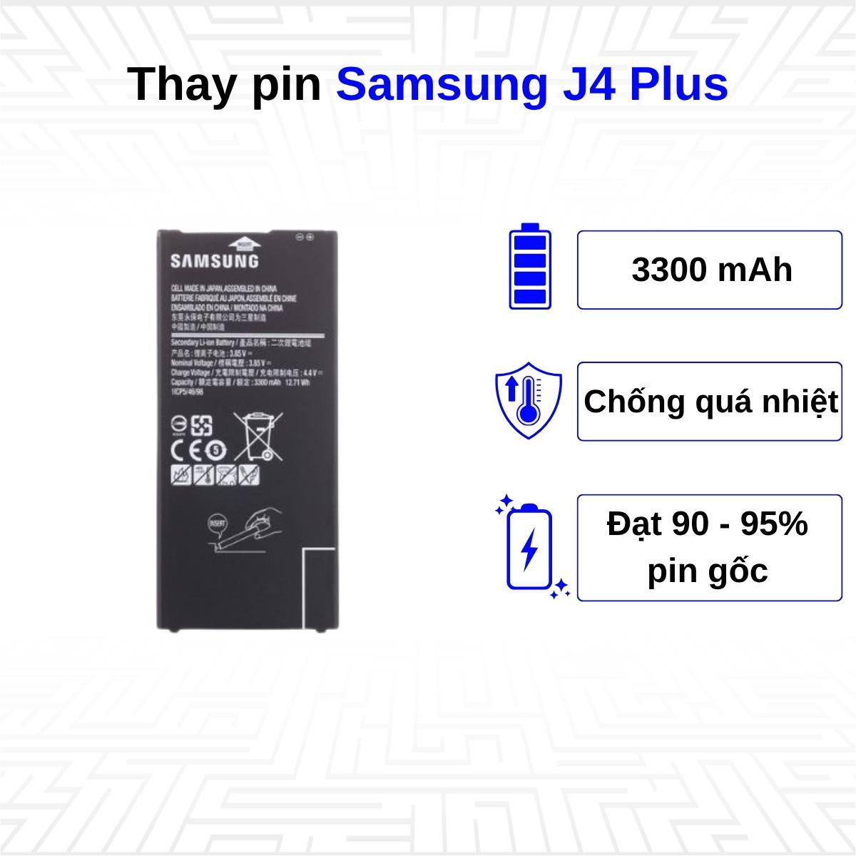 Thay pin điện thoại Samsung Galaxy J4 Plus