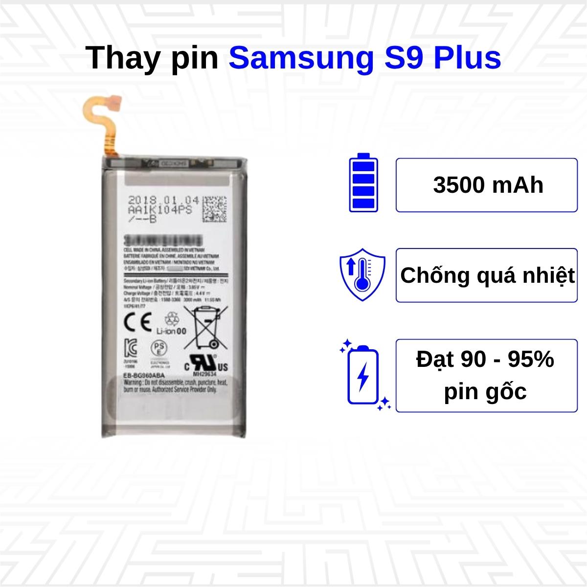 Thay pin điện thoại Samsung Galaxy S9 Plus