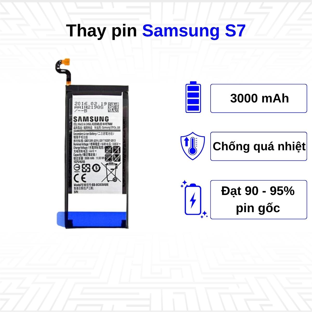 Thay pin điện thoại Samsung Galaxy S7