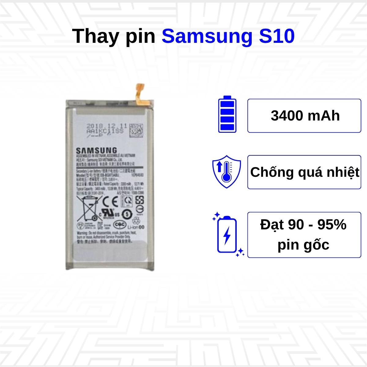 Thay pin điện thoại Samsung Galaxy S10