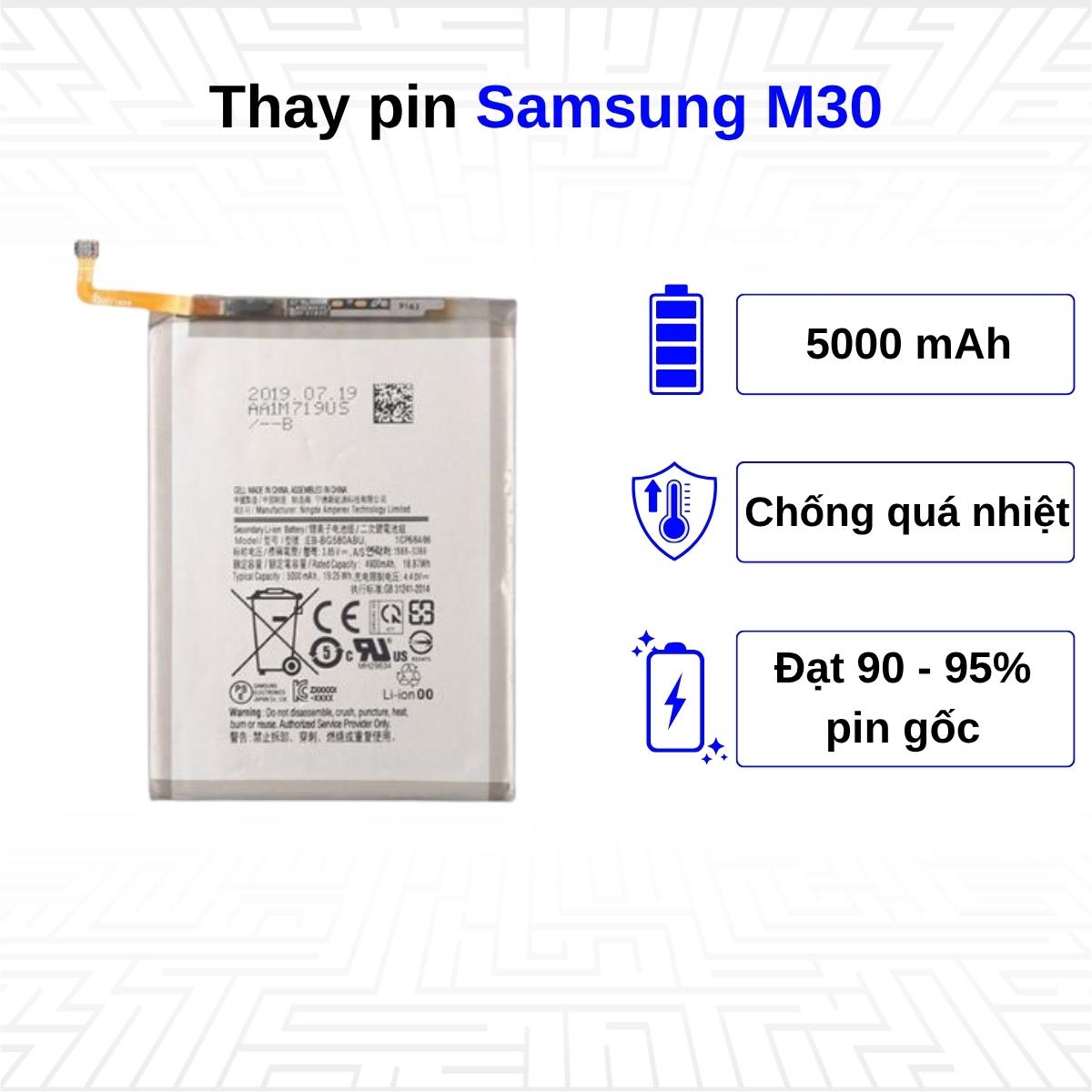 Thay pin điện thoại Samsung Galaxy M30