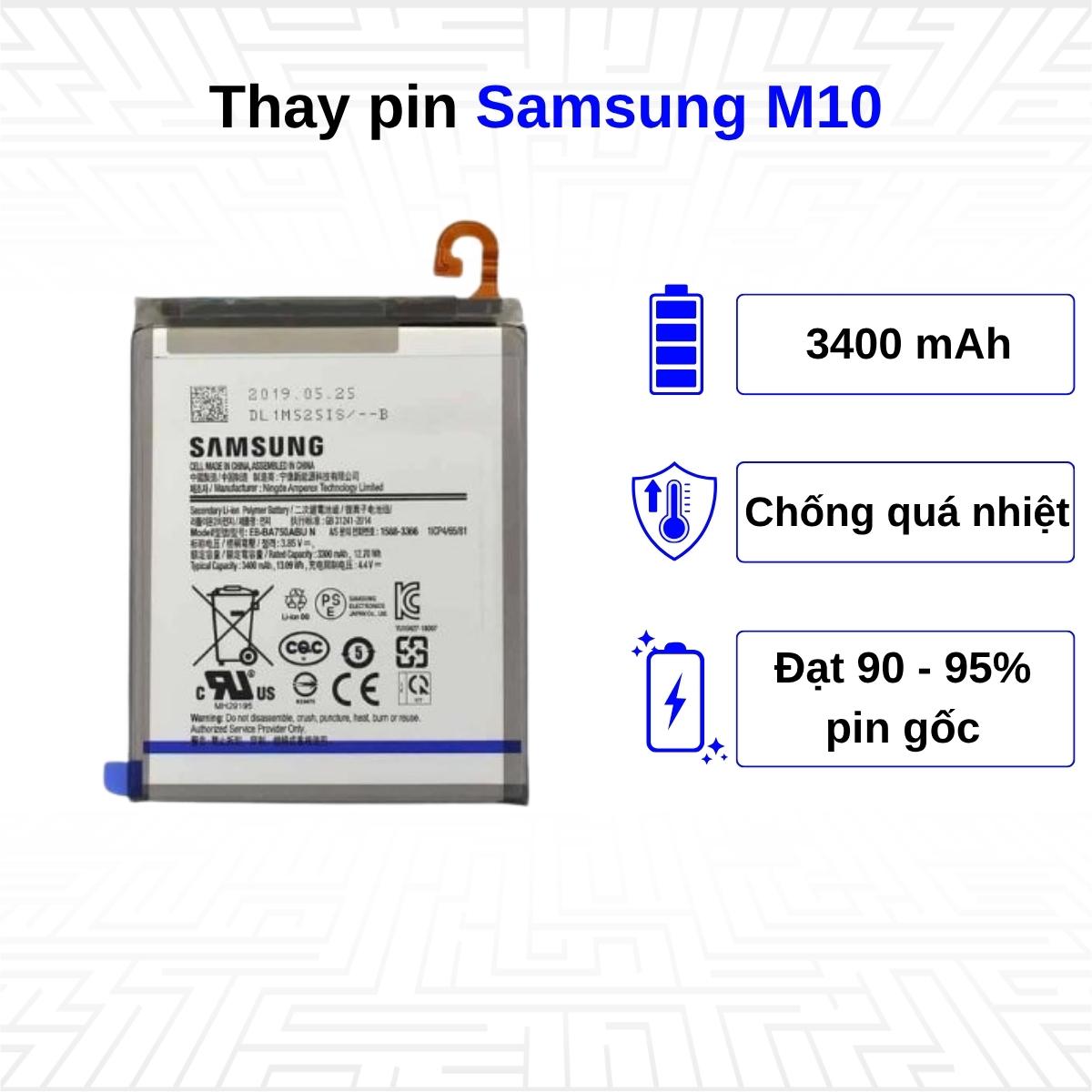 Thay pin điện thoại Samsung Galaxy M10