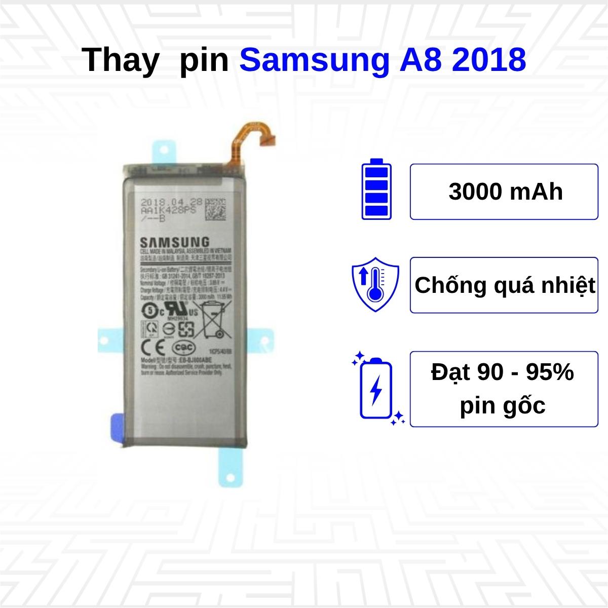 Thay pin điện thoại Samsung Galaxy A8 2018