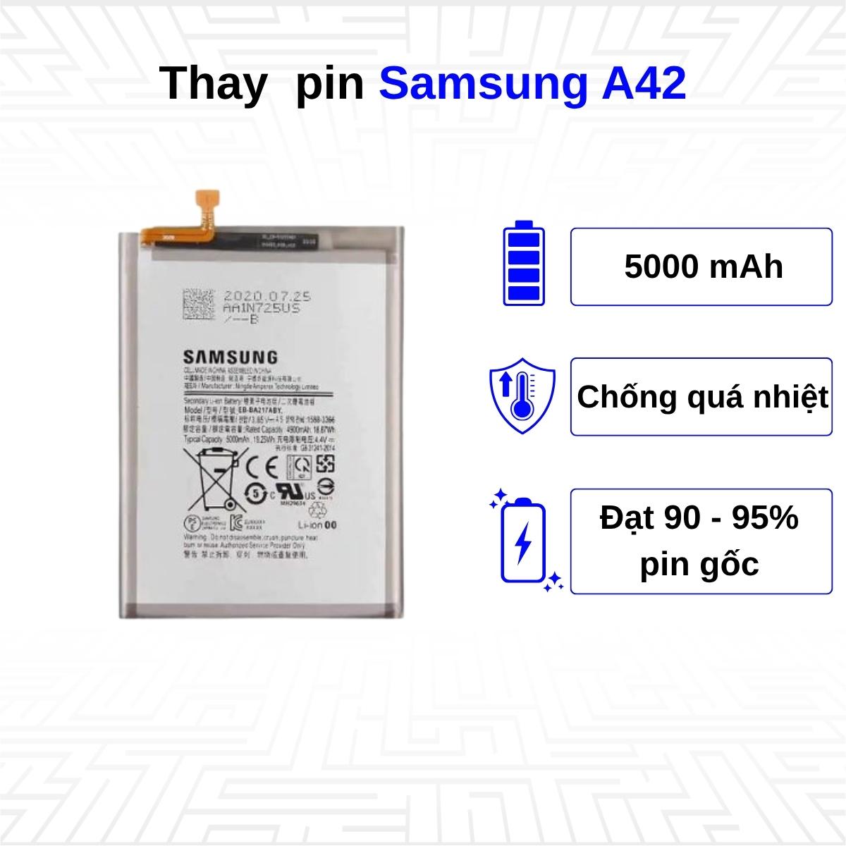 Thay pin điện thoại Samsung Galaxy A42