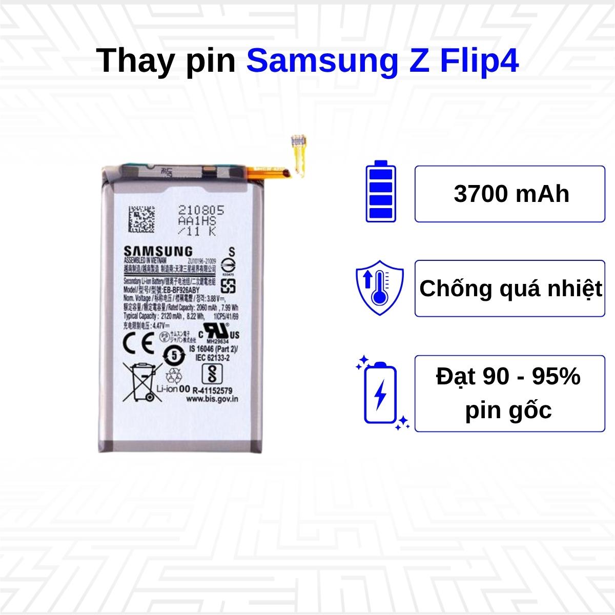 Thay pin điện thoại Samsung Galaxy Z Flip4