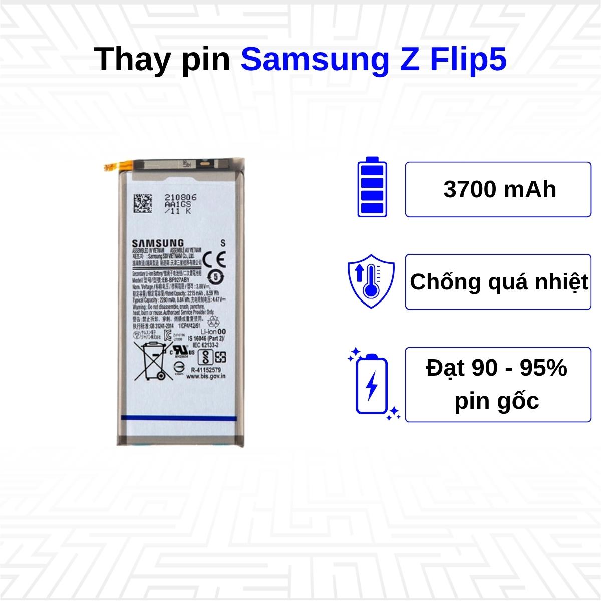 Thay pin điện thoại Samsung Galaxy Z Flip5