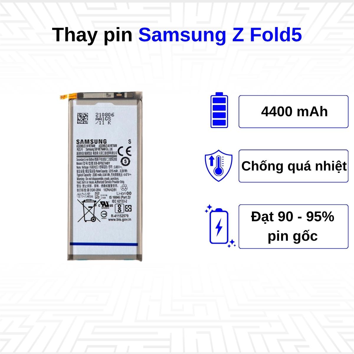 Thay pin điện thoại Samsung Galaxy Z Fold5