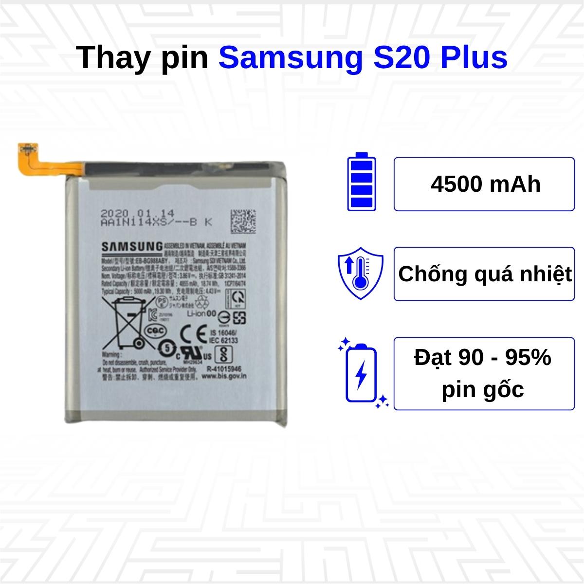 Thay pin điện thoại Samsung Galaxy S20 Plus