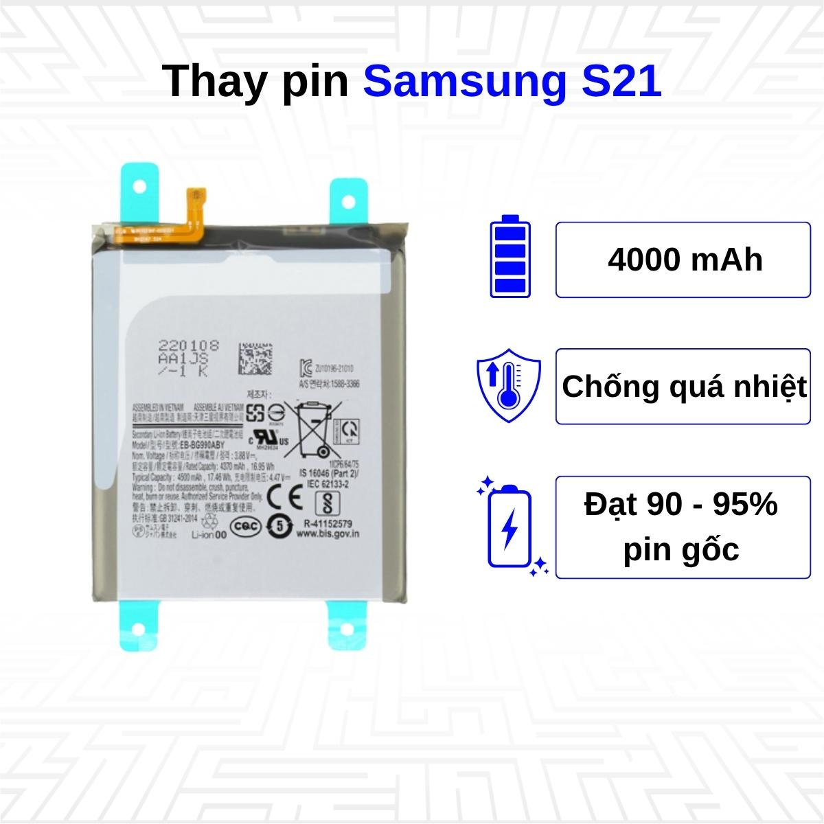Thay pin điện thoại Samsung Galaxy S21