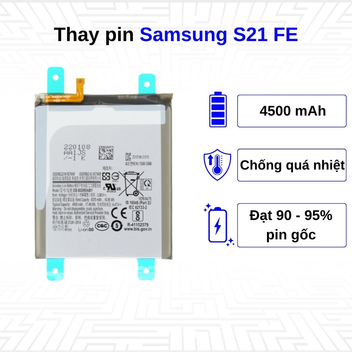 Thay pin điện thoại Samsung Galaxy S21 FE