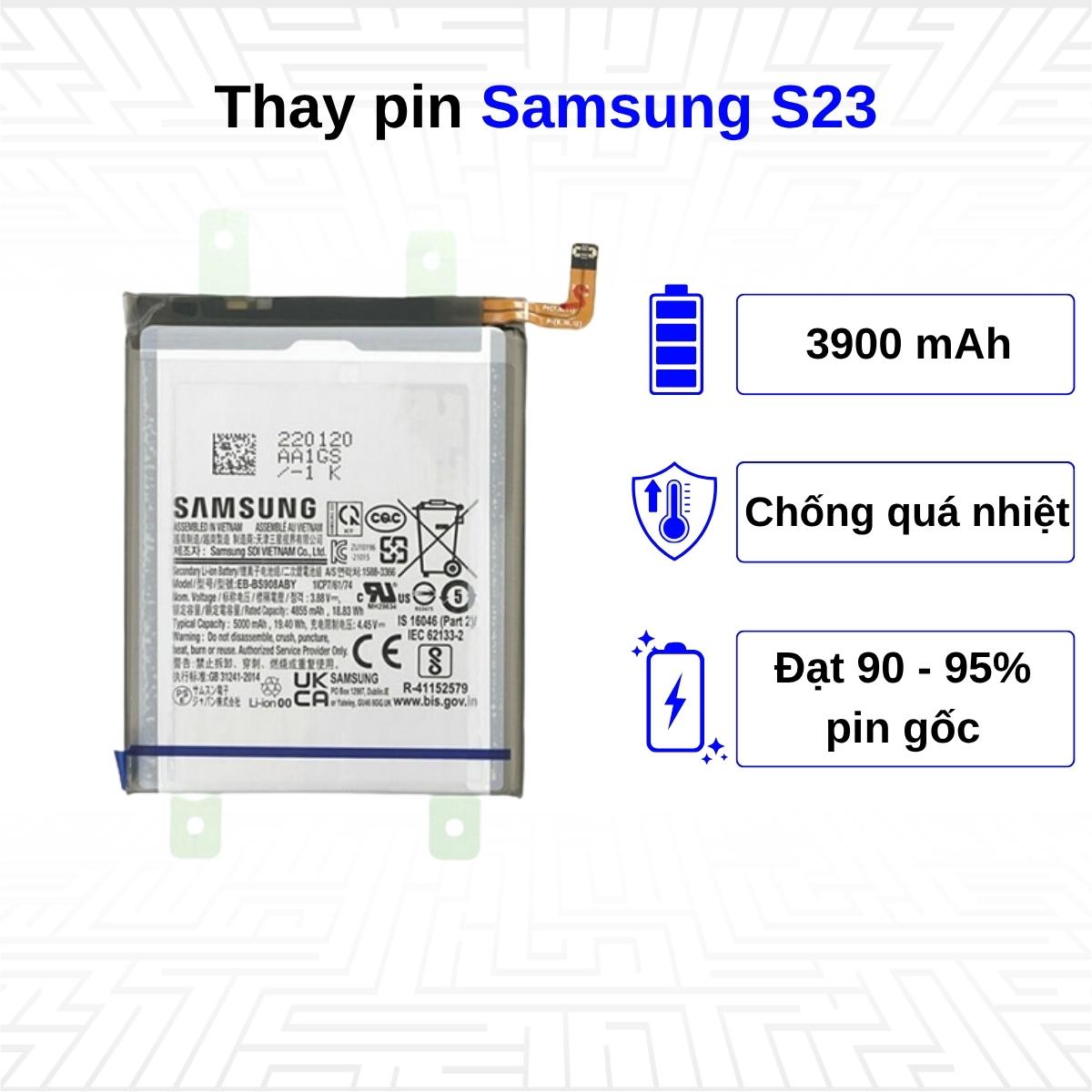 Thay pin điện thoại Samsung Galaxy S23