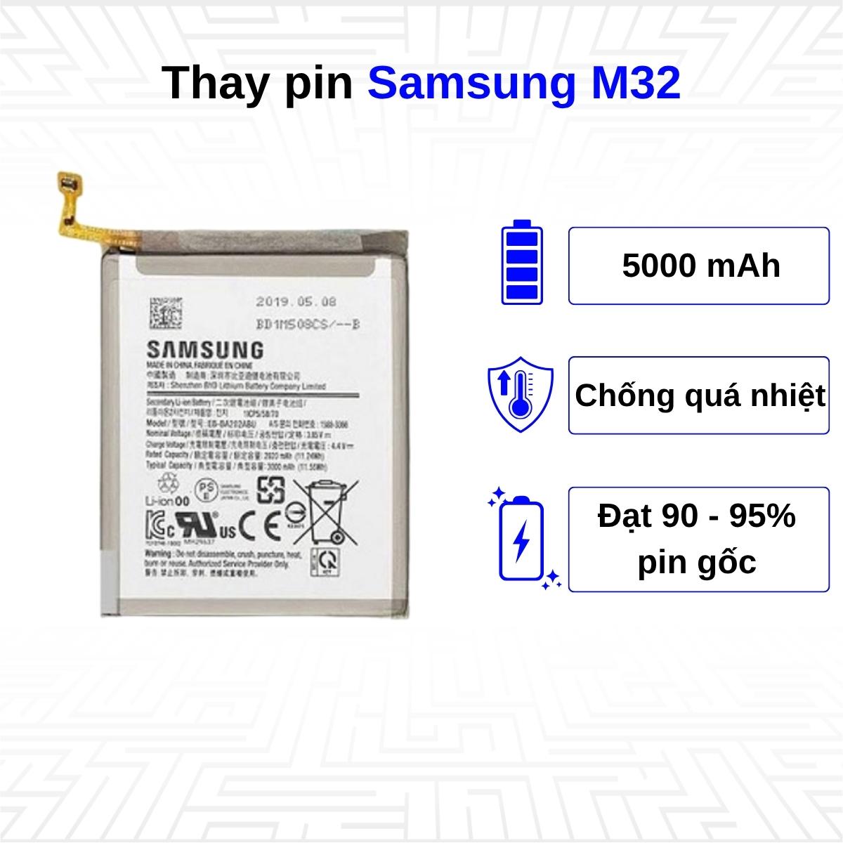 Thay pin điện thoại Samsung Galaxy M32