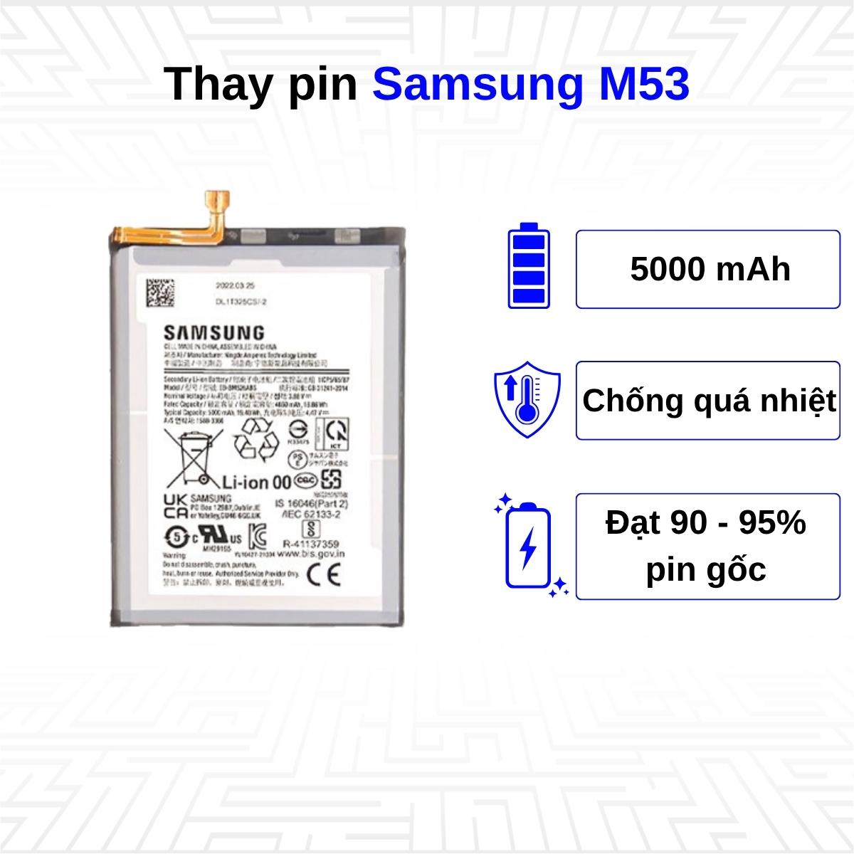 Thay pin điện thoại Samsung Galaxy M53